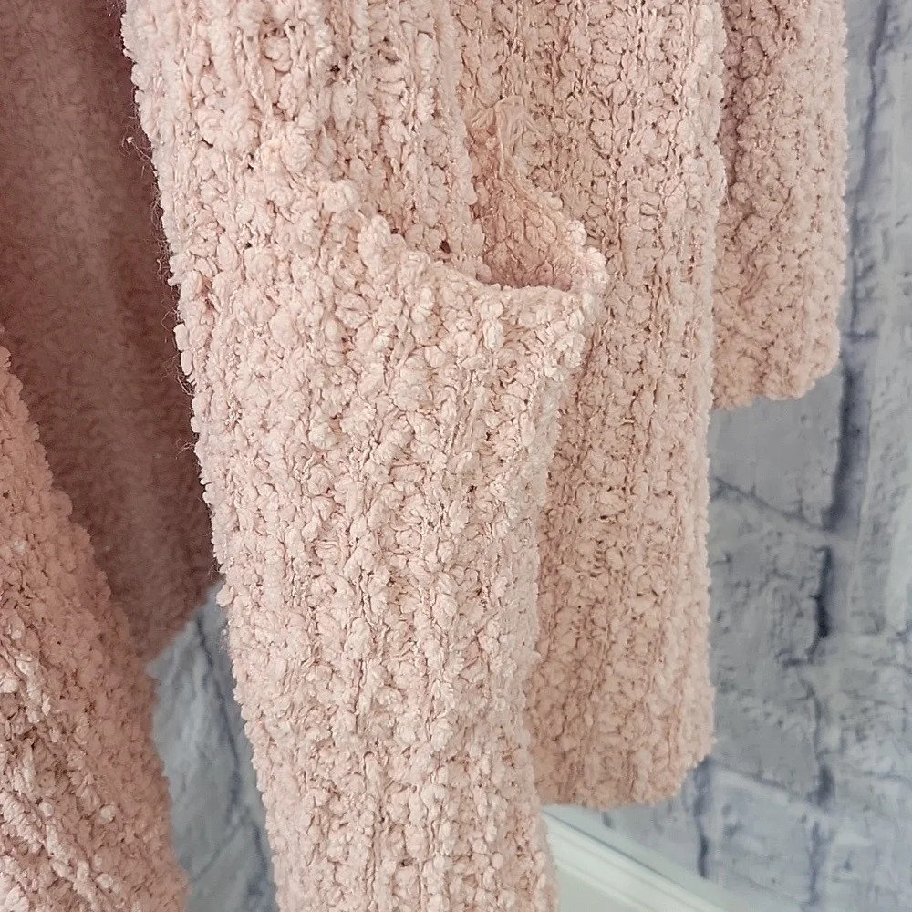 SABRINA LAUREN Pink‎ Fluffy Long Cardigan XL - Picture 4 of 7